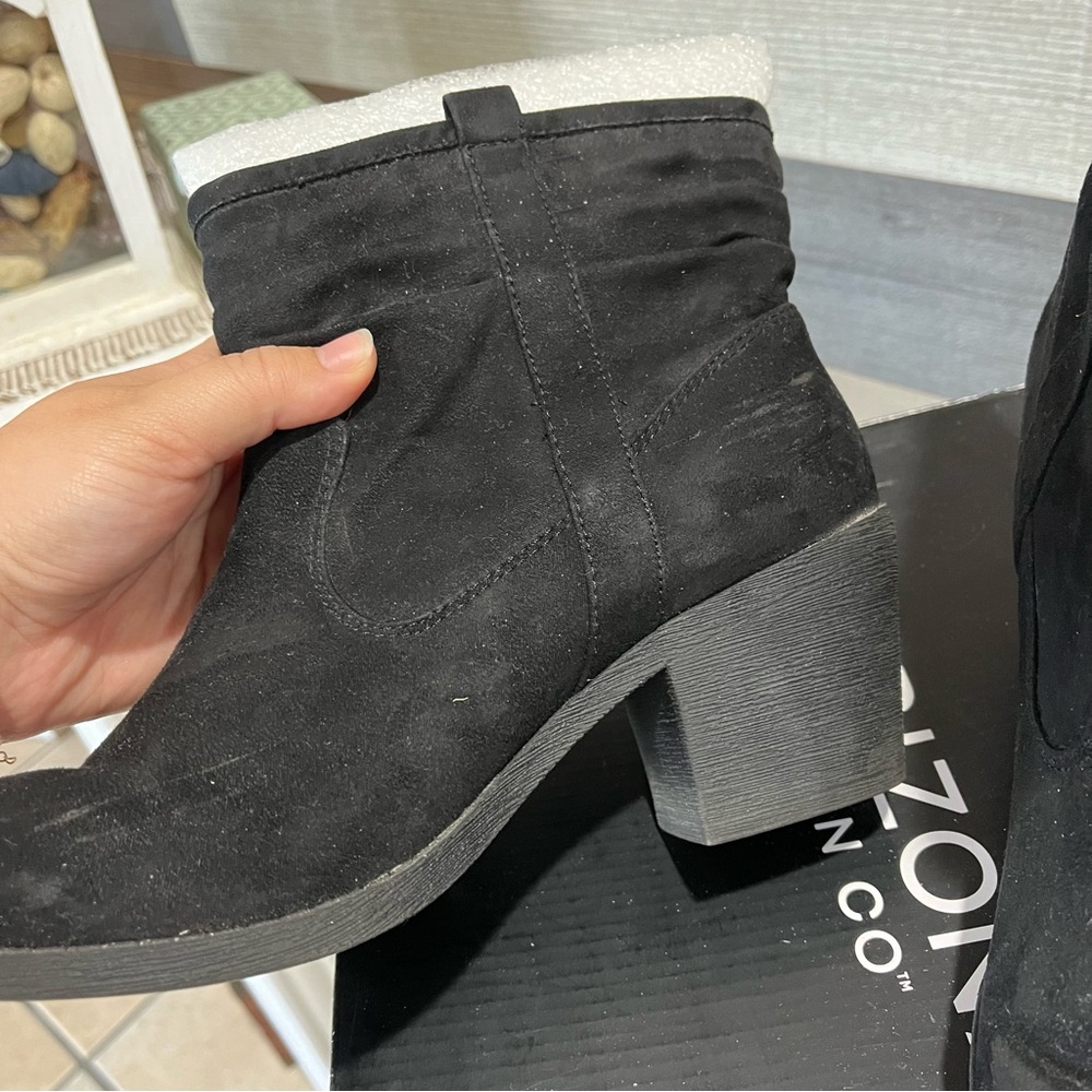 Arizona Black Suede Booties - Picture 5 of 7